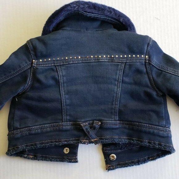 Mayoral Girls Baby 6m 68cm Jacket Jean Denim Gold - Picture 4 of 7